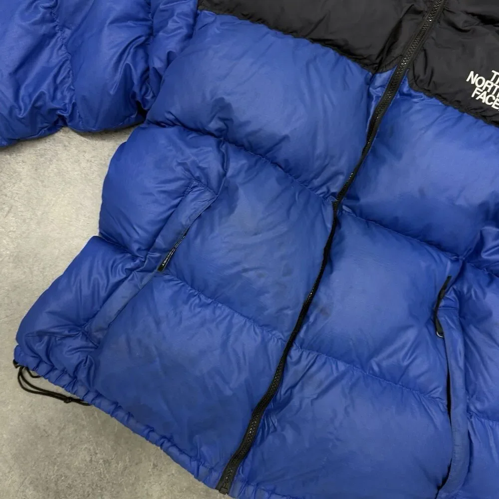 Vtg North Face 700 Down Goose 1996 Nuptse Puffer Jacket Blue Black Men’s 2XL *Re